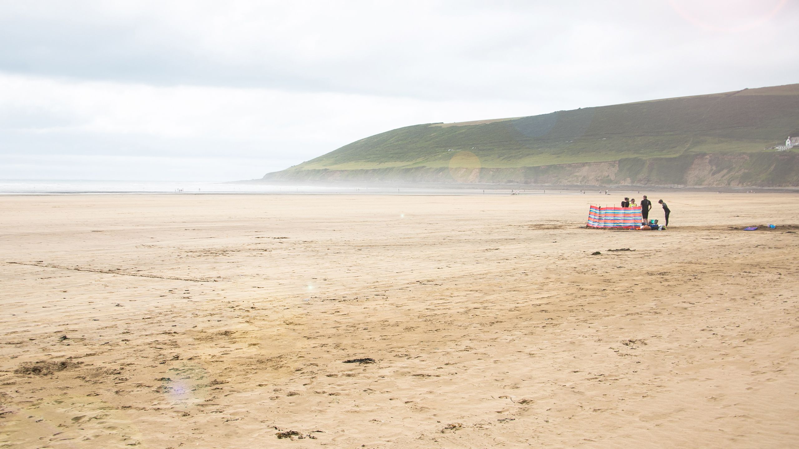 The sandy beach at Saunton Sands